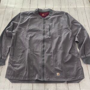 Carhartt Men's Ripstop Zip Front Scrub Jacket Sz L